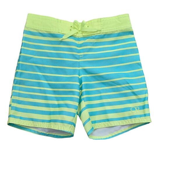 OP Kids Girls Swim Shorts Cover Up Size XS 4 5 Green Blue - Picture 1 of 8
